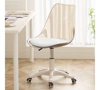 QAZXDRFG Modern Desk Chair, Swivel Rolling Home Office Task Chair Cute Computer Chair Armless PP Seat for Work, Study, Vanity(#3)