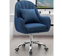 QAZXDRFG Office Chair Gaming Chair Computer Chair Height Adjustable Swivel Chair Modern Mid-Back Chair with Metal Base,Home Office Chair Upholstered Computer Chair with Backrest,Velvet Office