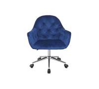 QAZXDRFG Office Chair Office Chair Mid Back Height Adjustable Task Chair Widen Computer Chair Movable Swivel Chair Comfortable Chair Bedroom to Pursue Happiness(Blue)