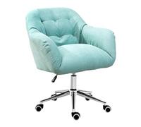 QAZXDRFG Office Chair Swivel Computer Chair,Velvet upholstered Ergonomic Office Chair for Home,Bedroom and Study,Bearing 150 kg(Lightblue)