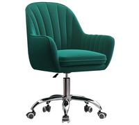 QAZXDRFG Office Chair Velvet Executive Desk Chair Small Chair for Desk Adjustable Height Swivel Chair with Wheels for Living Room, Make-up, Studying(#5)