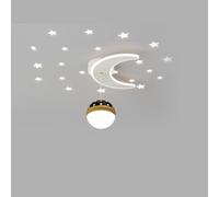 QAZXDRFG Proyector de luz de Techo con diseño de Luna y Estrellas: lámpara LED Moderna Regulable para Dormitorio Infantil, baño, Pasillo, balcón, iluminación de Cocina Blanca.