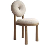 QAZXDRFG Small Cashmere Bedroom Sofa Office Chair for Lumbar Support Ergonomic Dining Room Computer Gaming Chair Learning Desk Chai?r Meeting Chair Living Room A/White/One Side to Pursue Happiness