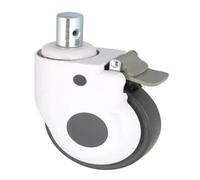 QAZXDRFG Swivel Castor Wheels 1 5-Inch Caster American-Style Equipment Casing with Silent Brake(Plunger-Braked)