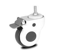 QAZXDRFG Swivel Castor Wheels 1 5-Inch Caster Casing with Silent Brake(Screw-Braked)