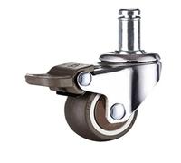 QAZXDRFG Swivel Castor Wheels 1Pcs 1/1.25/1.5/2 Inch Furniture Casters Rubber Caster Trolley with Brake(G-Brake,1.25 Inch)