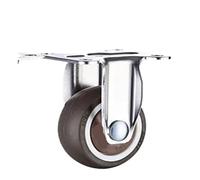 QAZXDRFG Swivel Castor Wheels 1Pcs 1/1.25/1.5/2 Inch Furniture Casters Rubber Caster Trolley with Brake(B,1.25 Inch)