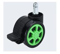 QAZXDRFG Swivel Castor Wheels 2.5 Inch Computer Chair Accessories/Office Chair Colorful Casters PU Retaining Ring Computer Chair/Casters(Green-11X22Mm)