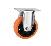 QAZXDRFG Swivel Castor Wheels 4 Pieces/Lot 2.5 Inch/3 Inch/4 Inch/5 Inch Medium Orange Casters For Industrial Machines and Equipment Rotating Casters(Fixed,2.5 Inch)