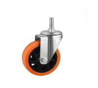 QAZXDRFG Swivel Castor Wheels 4 Pieces/Lot 2.5 Inch/3 Inch/4 Inch/5 Inch Medium Orange Casters For Industrial Machines and Equipment Rotating Casters(M12X30 Universal,5 Inch)