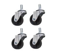 QAZXDRFG Swivel Castor Wheels 50Mm Casters, 4Pcs Nylon Heavy Duty Furniture S Stainless Steel Bracket Ball Bearing Moves Smoothly Trolley Furniture with Screws MAX 70Kg per Set (2Pcs)