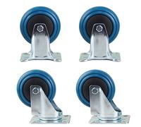 QAZXDRFG Swivel Castor Wheels Heavy Duty S 63/76/100/125Mm Rubber S 4 Pack Silent Protective Base (2 Fixed S + 2 S with Brake 2.5U2033)