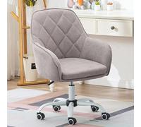QAZXDRFG Swivel Desk Chair Computer Chair Lifting Adjustable Chair Velvet Swivel Chair with Back, 360° Swivel Wheels Office Chair(Gray)