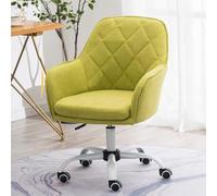 QAZXDRFG Swivel Desk Chair Computer Chair Lifting Adjustable Chair Velvet Swivel Chair with Back, 360° Swivel Wheels Office Chair(Green)