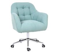 QAZXDRFG Swivel Desk Chair Desk Chairs with Wheels, Comfortable Armless Swivel Chair, Adjustable Swivel Rolling Improve Now & Neck Pain for Home Office Chair(Blue)
