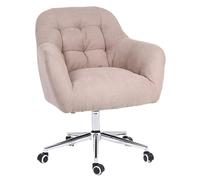 QAZXDRFG Swivel Desk Chair Desk Chairs with Wheels, Comfortable Armless Swivel Chair, Adjustable Swivel Rolling Improve Now & Neck Pain for Home Office Chair(Light Brown)