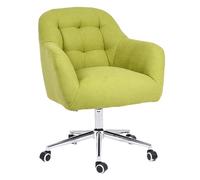 QAZXDRFG Swivel Desk Chair Desk Chairs with Wheels, Comfortable Armless Swivel Chair, Adjustable Swivel Rolling Improve Now & Neck Pain for Home Office Chair(Green)