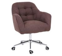 QAZXDRFG Swivel Desk Chair Desk Chairs with Wheels, Comfortable Armless Swivel Chair, Adjustable Swivel Rolling Improve Now & Neck Pain for Home Office Chair(Brown)