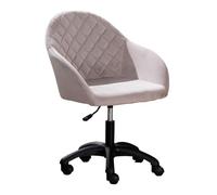 QAZXDRFG Swivel Desk Chair Swivel Desk Chair 360° Swivel Computer Chair with Mid Back - Ergonomic Office Chair Adjustable Velvet Padded Desk Chair, Lumbar Support for Home Office Chair(Light Gray)