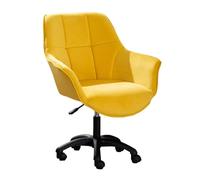 QAZXDRFG Swivel Desk Chair Swivel Desk Chair Office Chair Ergonomic Desk Chair Velvet Computer Chair Lumbar Support Home Swivel Task Chair for Living Room Vanity for Home Office Chair(Yellow)