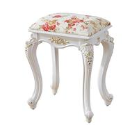 QAZXDRFG Taburete de tocador Vintage, Redondo y Rectangular, con Asiento Tipo Banco otomano, Estilo Victoriano, Altura del Asiento: 43 cm (Rectangular, Terciopelo Rojo).