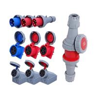 QAZXSEMUI 1 Unidad 63A 125A IP67 3P/4P/5P Conector eléctrico Industrial y Enchufe montado en la Pared 220V 380V Macho Hembra(Plug,125A-5P)