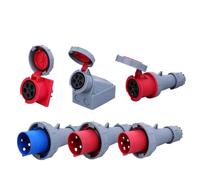 QAZXSEMUI 63A 125A IP67 Industrial y Enchufe 3P/4P/5P Conector eléctrico montado en la Pared 220V 380V Macho Hembra(Connector,125A-5P)