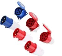QAZXSEMUI Acoplador de Conector Industrial Resistente al Agua, Enchufe alimentación 16A/32A, Oculto montado en Superficie, 1 ud(4 Core 63A Mobile 234)