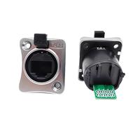 QAZXSEMUI Conector de Cable Ethernet aviación, Resistente al Agua, a presión, Red Industrial RJ45, IP65, Hembra, 1 Unidad(Rj45 Socket-180d)