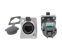QAZXSEMUI Conector de Cable Ethernet aviación, Resistente al Agua, a presión, Red Industrial RJ45, IP65, Hembra, 1 Unidad(Rj45 Socket-90d)