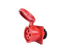 QAZXSEMUI Enchufe y Toma Industrial IP67 de 63 A/125 A, 3P/4P/5P, Resistente al Agua, conexión alimentación, 220 V, 380, 415(Panle Socket 4P 125A)