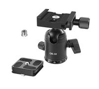 QB-30A Cabezal de aleación de aluminio con vista panorámica de vídeo Ballhead DSLR Cámara Trípodes Monopd Montaje rápido
