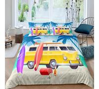 QBIDCSX Funda Nordica Cama 105 Tabla de Surf Funda Edredon 200x220 cm y 1 Funda de Almohada 50x75 cm para Niñas Niños con Cremallera Suave Transpirable 110gsm Microfibra Fundas Nordicas