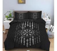 QBIDCSX Funda Nordica Cama 150 Vikingos Funda Edredon 240x220 cm y 1 Funda de Almohada 50x75 cm para Niñas Niños con Cremallera Suave Transpirable 110gsm Microfibra Fundas Nordicas