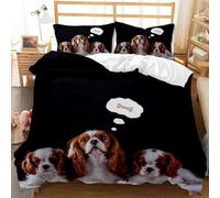 QBIDCSX Funda Nordica Cama 180 Cachorro Funda Edredon 260x240 cm y 1 Funda de Almohada 50x75 cm para Niñas Niños con Cremallera Suave Transpirable 110gsm Microfibra Fundas Nordicas