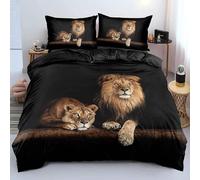 QBIDCSX Funda Nordica Cama 180 León Funda Edredon 260x240 cm y 1 Funda de Almohada 50x75 cm para Niñas Niños con Cremallera Suave Transpirable 110gsm Microfibra Fundas Nordicas