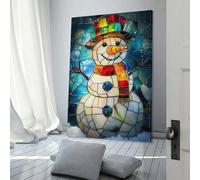 QBIREX Bastón azul Corso Puppy in Snow Guardian Puppy Print Baño Animales Sala de estar Lienzo para sala de estar, dormitorio, cocina, pasillo, escaleras, 24 x 36 pulgadas (60 x 90 cm)