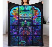 QBIREX Bonita manta con diseño de druida de vidrieras, manta esponjosa para mejores amigos, para sofá, amante, marido, esposa, mujeres y hombres, 180 x 200 cm
