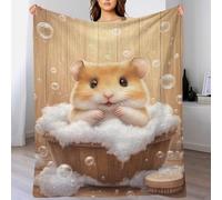 QBIREX Bonita manta de baño para hámster, tamaño king, fácil cuidado, para adultos, cama, tamaño queen, pareja, marido, esposa, mujeres y hombres, 150 x 200 cm
