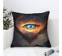 QBIREX Cojines con diseño de Ojo de fénix para sofá navideño, Transpirables, estándar, 2 Unidades, 45 x 45 cm