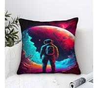 QBIREX Cojines de Astronauta de neón en el Espacio para sofá navideño, Transpirables, estándar, 2 Unidades, 40 x 40 cm