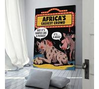 QBIREX Cuadro de pared con la multitud más fácil de África para pasillos y escaleras, para sala de estar, dormitorio, 40 x 60 cm
