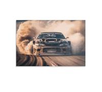 QBIREX Cuadros de pared de coche a la deriva para dormitorio, pinturas sobre lienzo, obras de arte coloridas, decoración del hogar para sala de estar, listo para colgar, carteles e impresiones, 40 x
