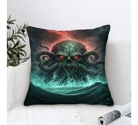 QBIREX Fundas de Almohada King con diseño de Pulpo Monstruo para sofá, Sala de Estar, decoración navideña, 2 Fundas de Almohada de 40 x 40 cm