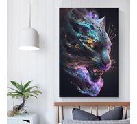 QBIREX Impresión de pantera de fantasía para adultos, cuadro de lienzo para adultos, regalo para niños, decoración del hogar, sala de estar, dormitorio, regalos de cumpleaños para mujeres, 20 x 30 cm