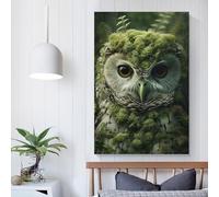 QBIREX Impresión de pared con diseño de guardián forestal sobre lienzo, 40 x 60 cm