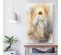 QBIREX Jesucristo - La Resurrección - Decoración de pared para sala de estar, dormitorio, hogar, 50 x 75 cm