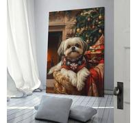 QBIREX Lienzo decorativo con diseño de castillo de invierno encantado para pared, arte de animales en 3D, para decoración rústica de baño, 60 x 90 cm