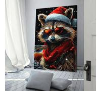 QBIREX Lienzo decorativo con texto en inglés "Count Your Life by Smiles" para decoración de pared de cuarto de baño, amantes de los animales, para adolescentes y niños, 40 x 60 cm