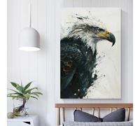 QBIREX Lienzo decorativo de pared con la Majestad del Águila para dormitorio, sala de estar, niños, niñas, niños, fiesta de cumpleaños, regalo, obra de arte de 40 x 60 cm